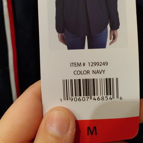 Tommy Hilfiger Ladies' Windbreaker Hoodie Jacket Navy - Picture 15 of 15